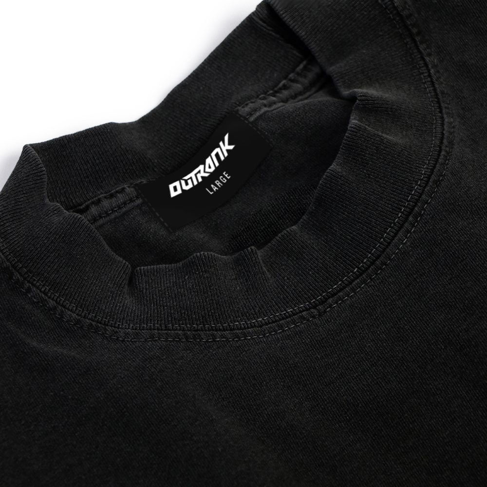 Outrank Built From Nothing Ultra Heavyweight T-Shirt Black OR3929PR | Pro Feet