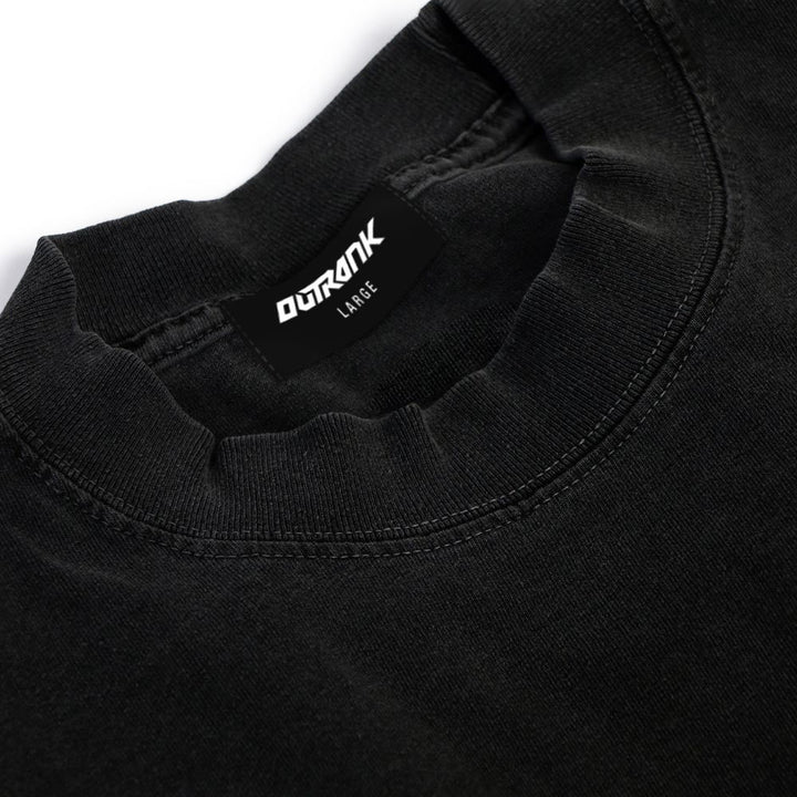 Outrank Built From Nothing Ultra Heavyweight T-Shirt Black OR3929PR | Pro Feet
