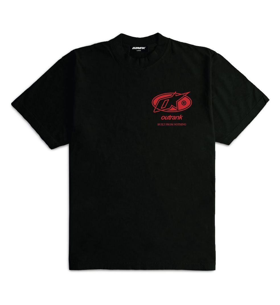 Outrank Built From Nothing Ultra Heavyweight T-Shirt Black OR3929PR | Pro Feet