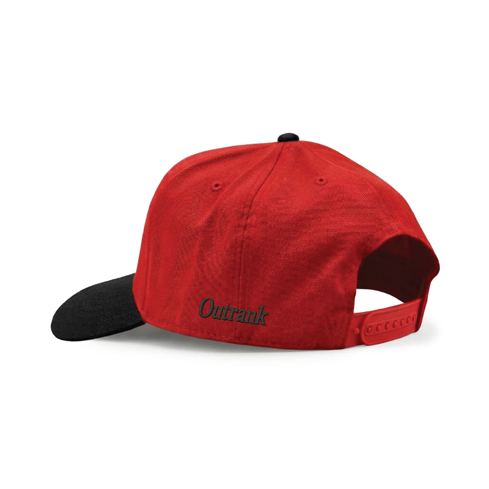 Outrank Getting My Flowers Embroidered Snapback Red Black OR3931HT | Pro Feet