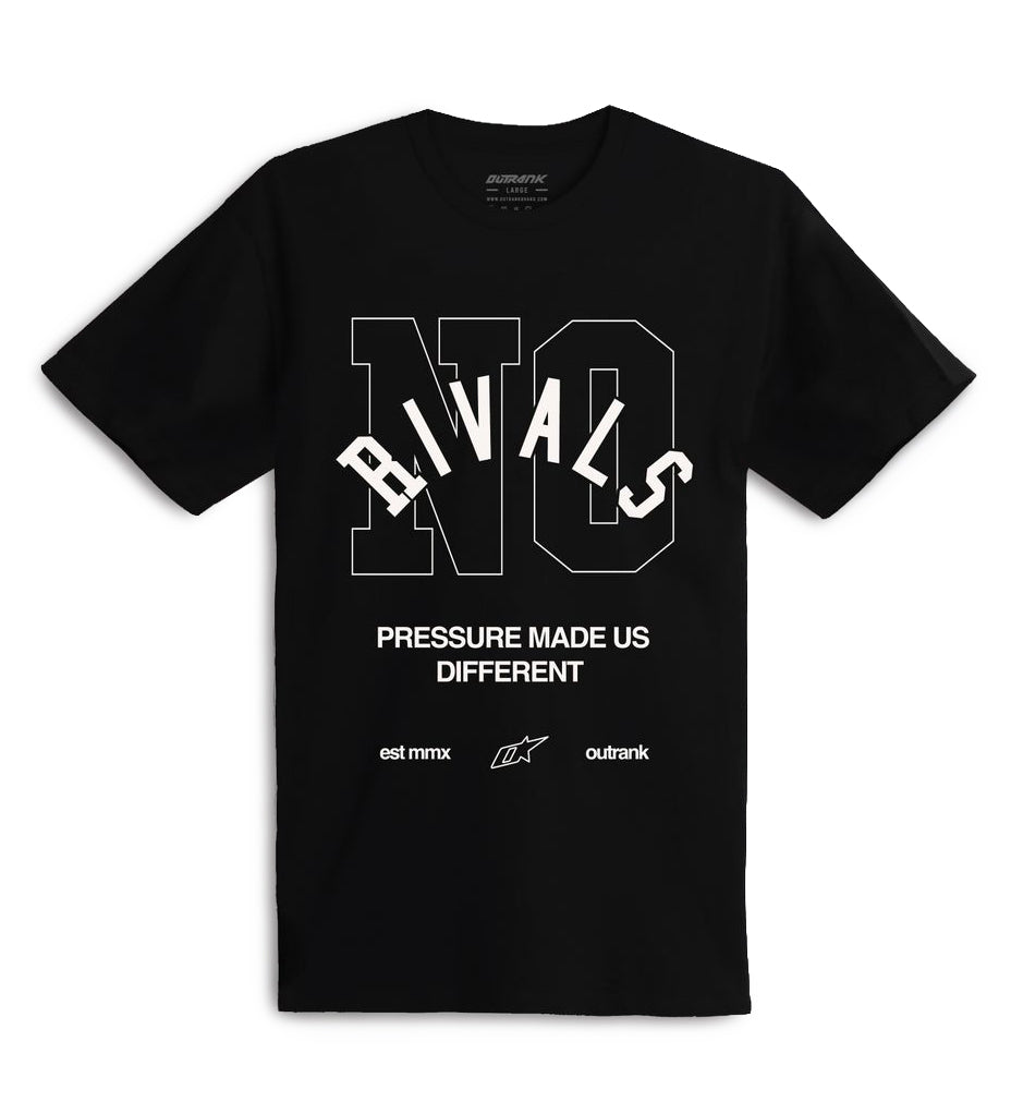 Outrank No Rivals T-Shirt Black OR3977T | Pro Feet
