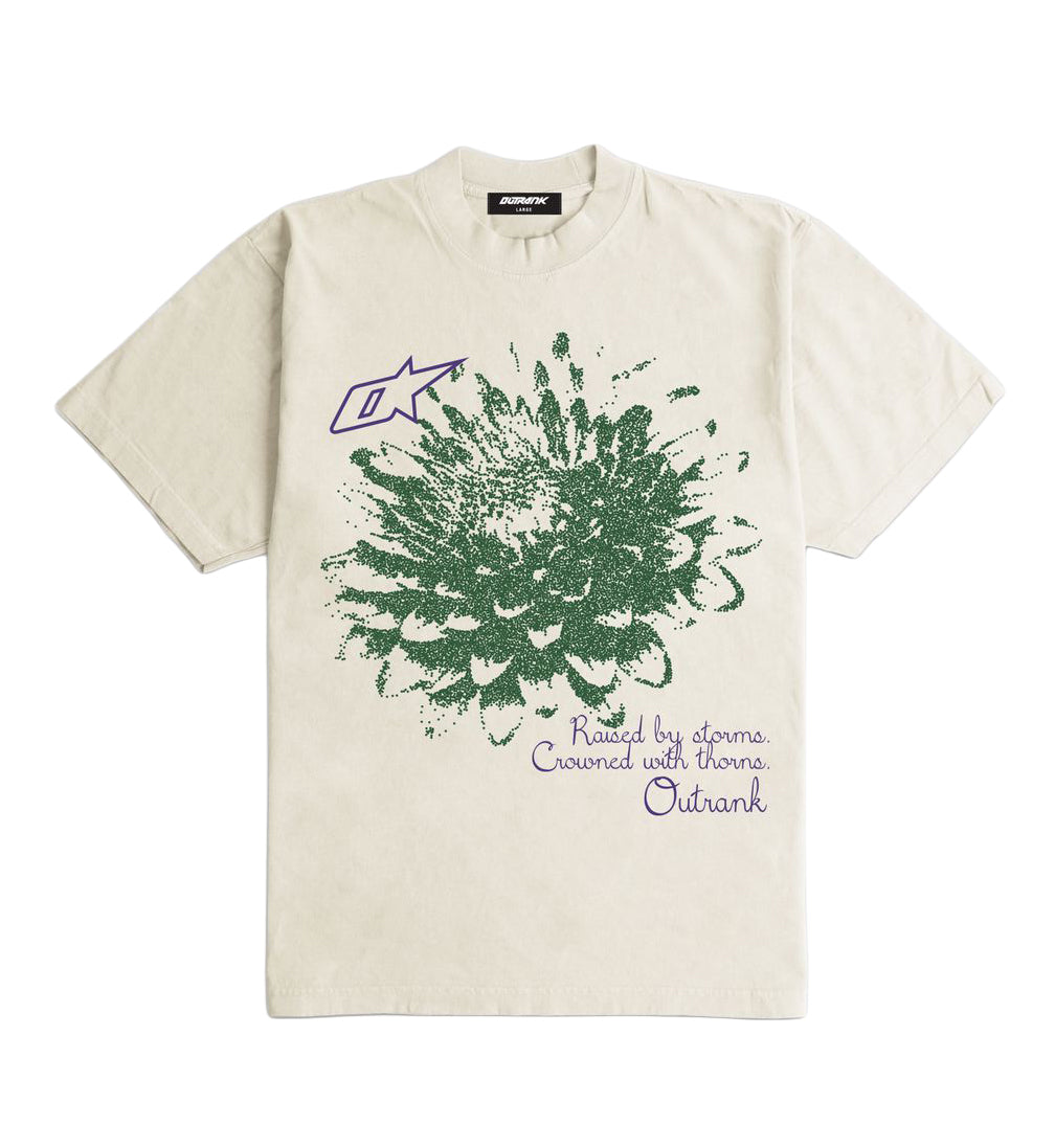 Outrank Raised By Storms T-Shirt Cream OR4072PR | Pro Feet