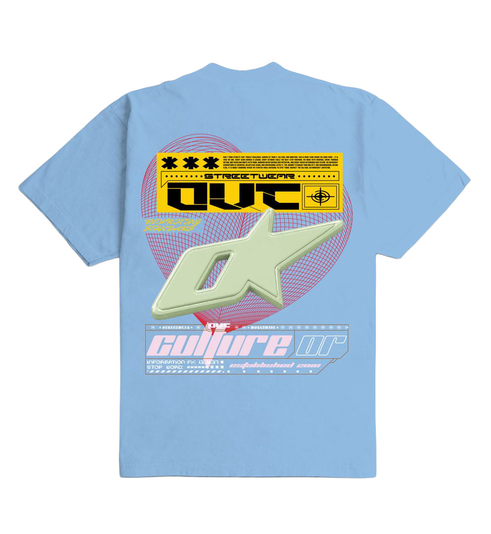 Outrank Streetwear Culture T-Shirt Sky Blue OR5001PR | Pro Feet