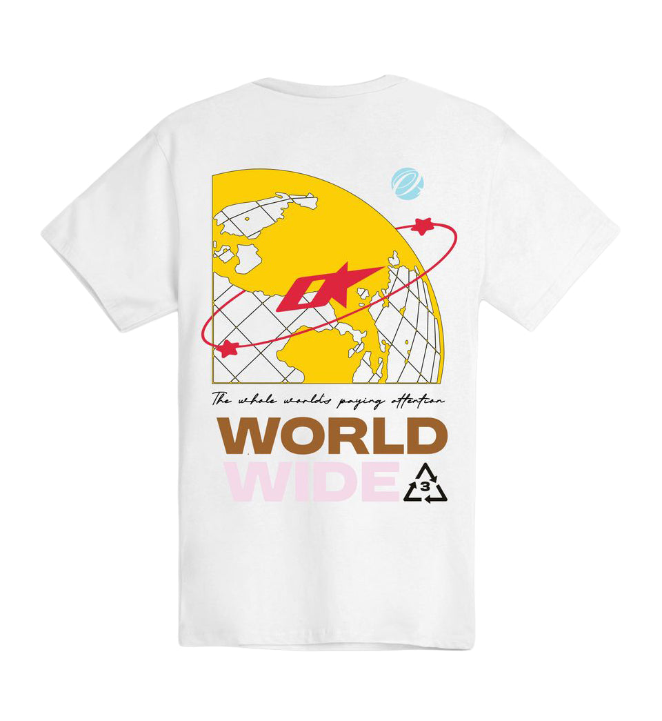 Outrank World Wide T-Shirt White OR5003T | Pro Feet