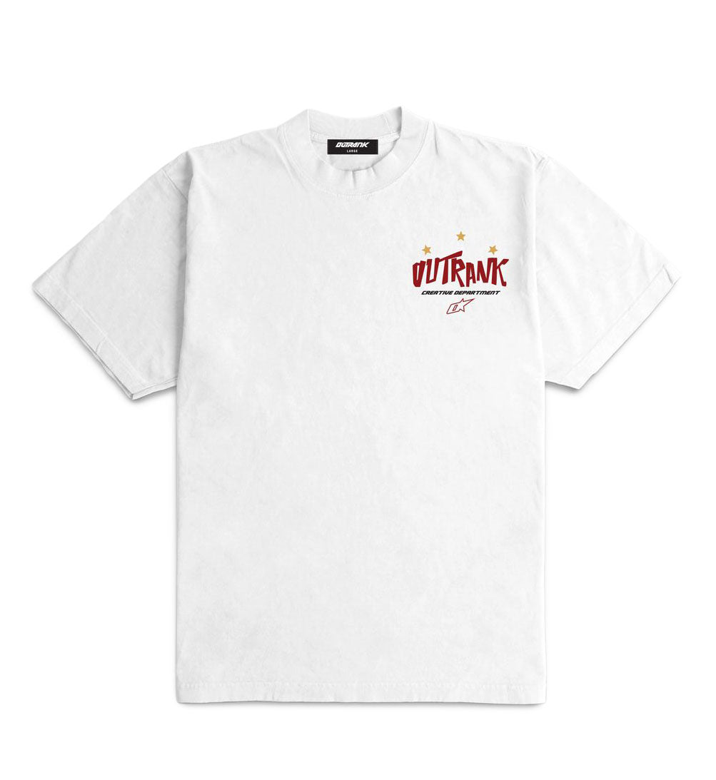 Outrank Creative Department Ultra Heavyweight T-Shirt White OR5011PR | Pro Feet