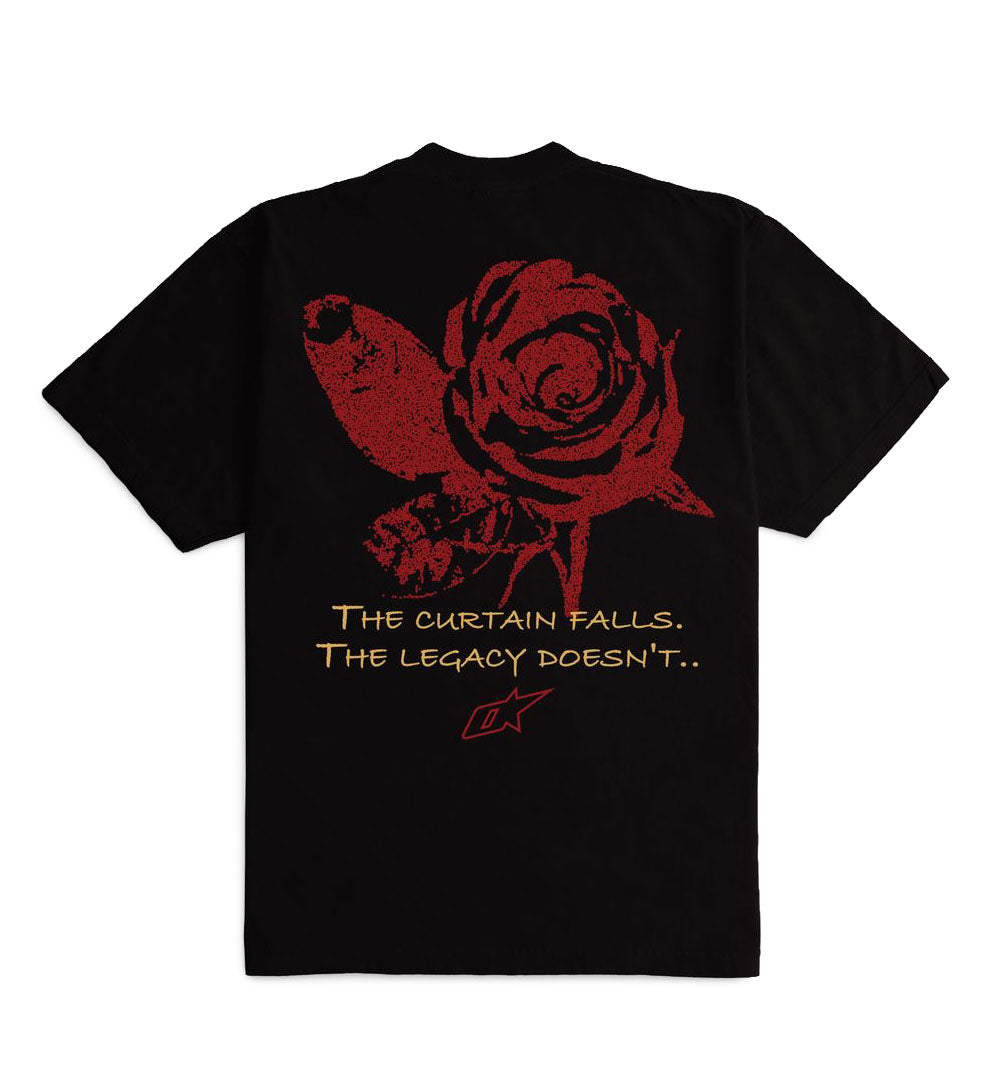 Outrank The Curtain Falls Ultra Heavyweight T-Shirt Black OR5012PR | Pro Feet