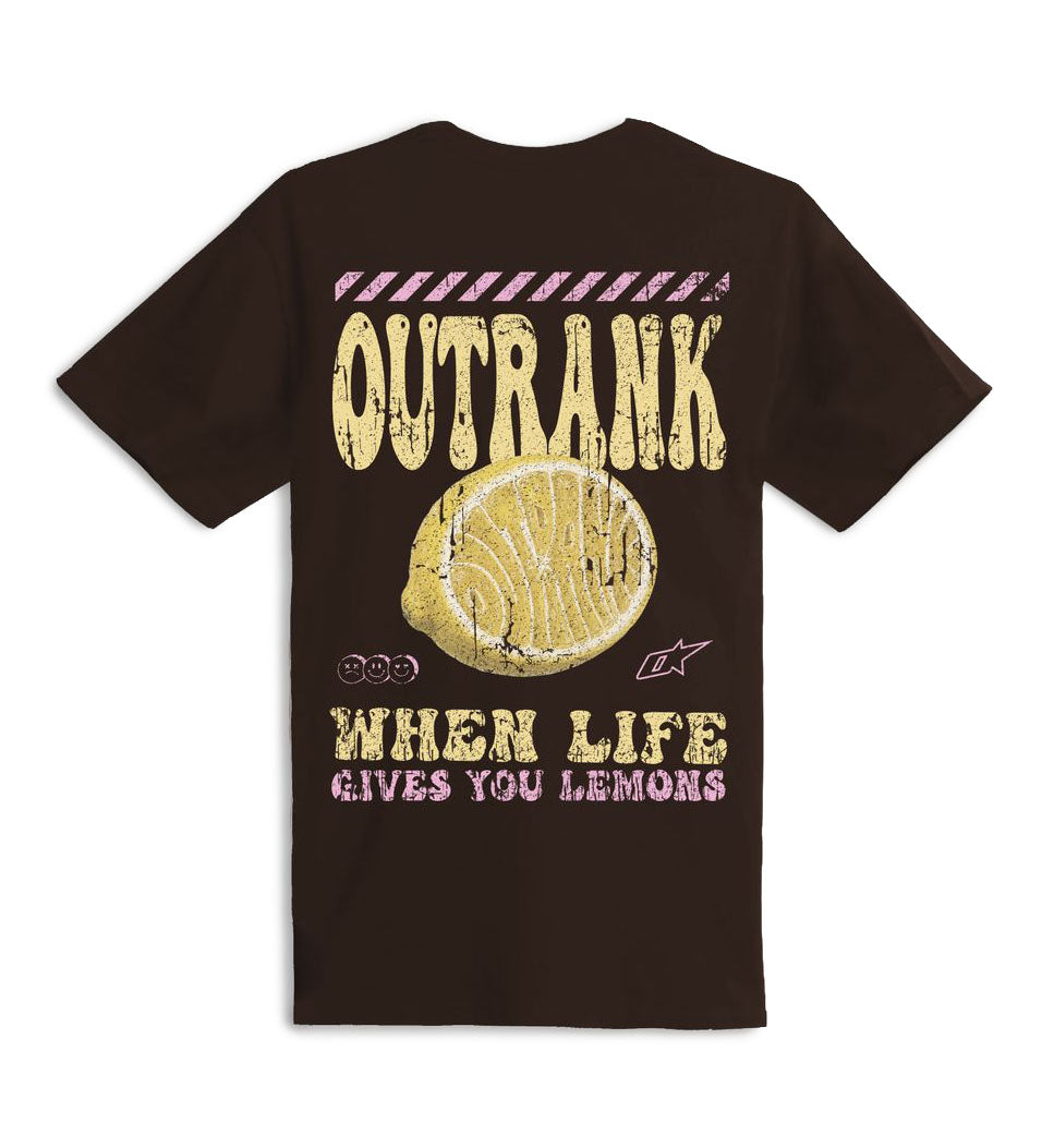 Outrank Freshly Squeezed T-Shirt Dark Chocolate OR5029T | Pro Feet