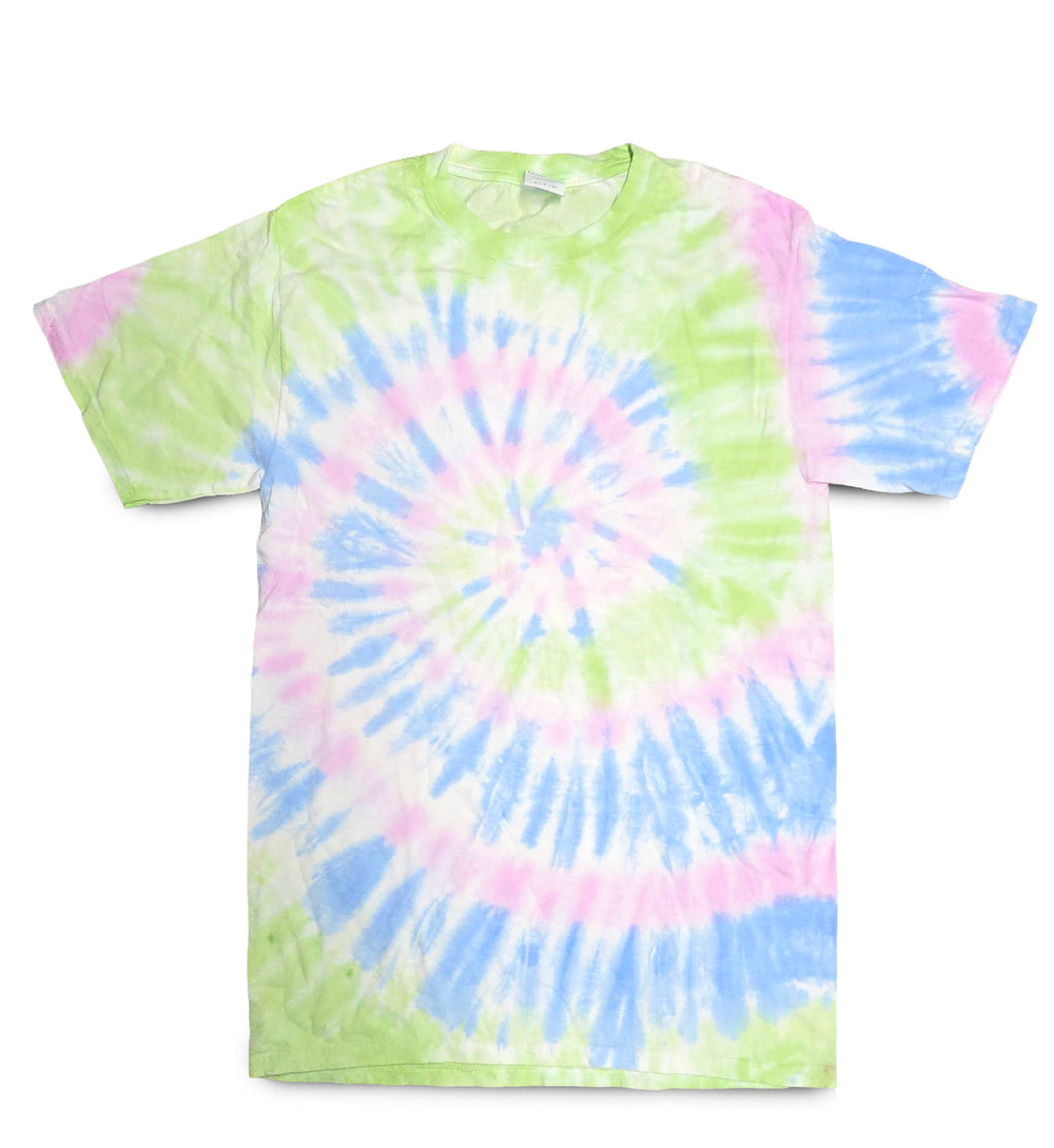 Tie Dye Spiral T-Shirt Pastel (PC147-WTC) | Pro Feet