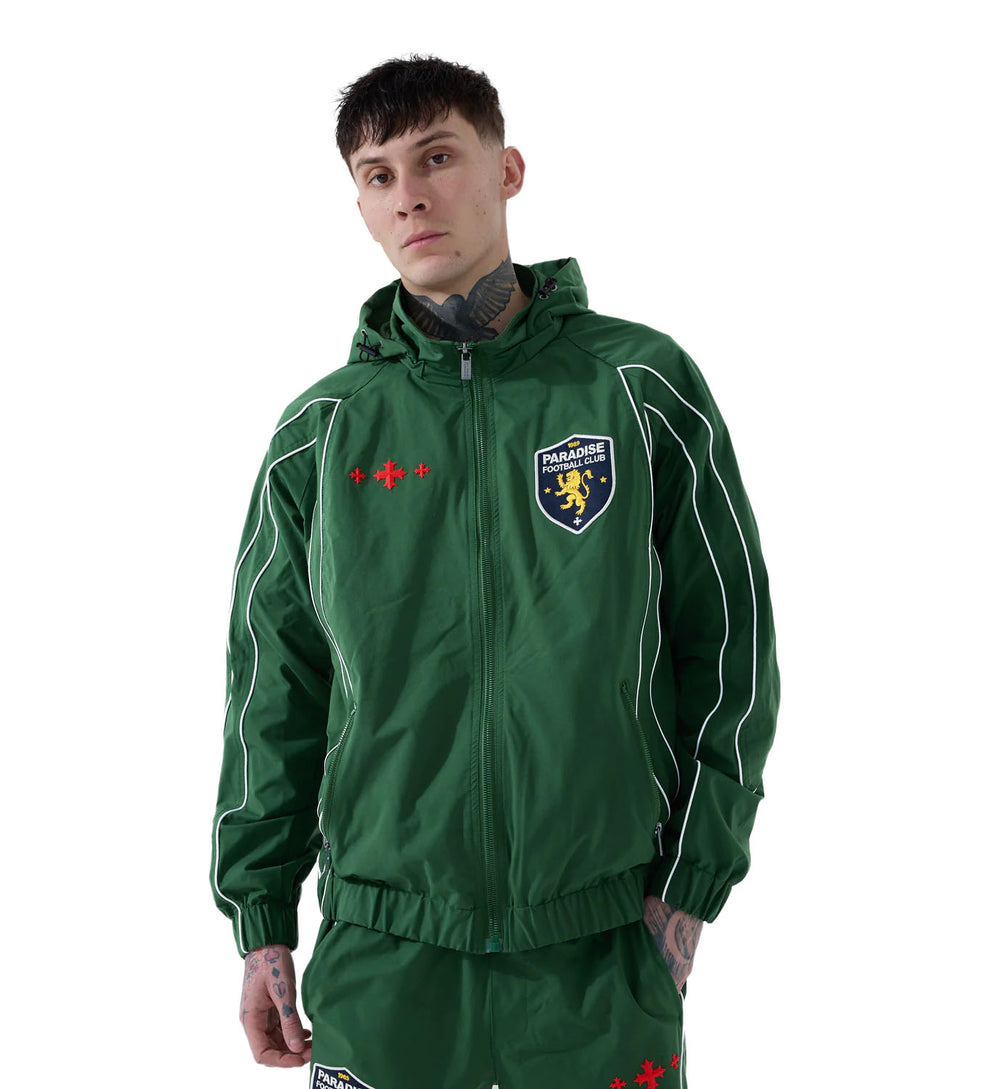 See You In Paradise Hooligan Hooded Track Jacket Green (PL8807HCJO)