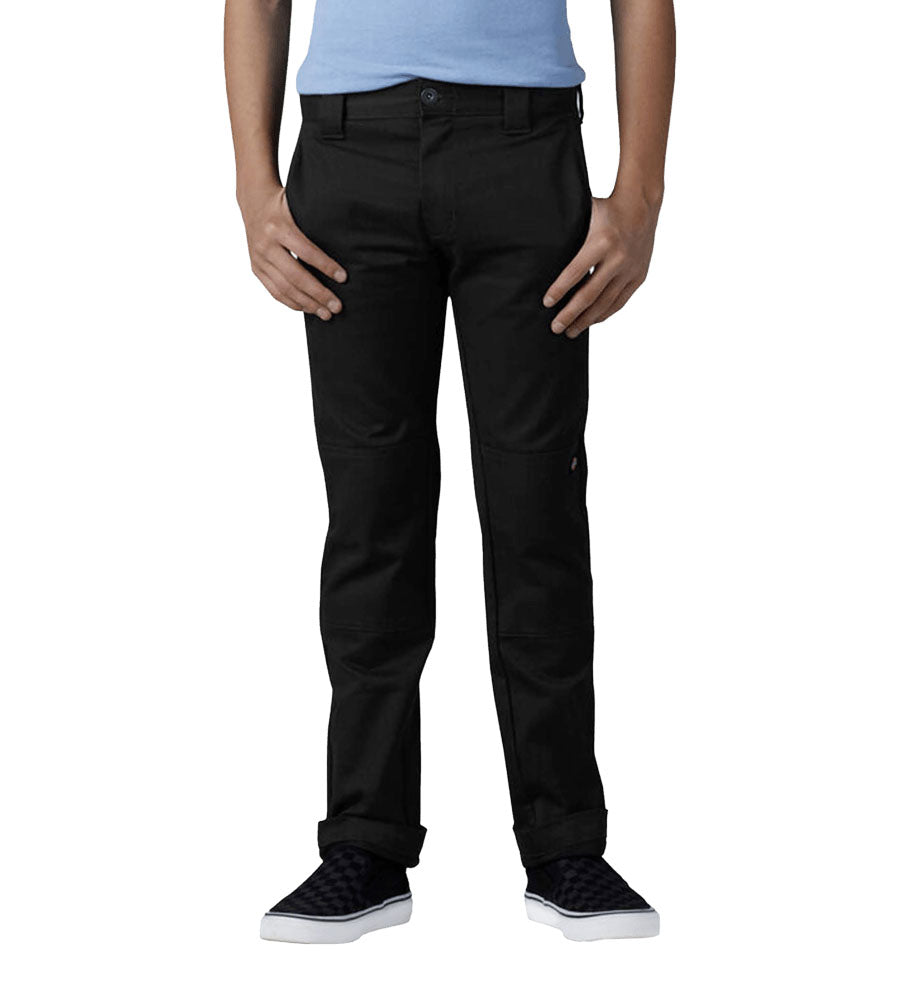Black Dickies Boys’ FLEX Skinny Fit Double Knee Pants