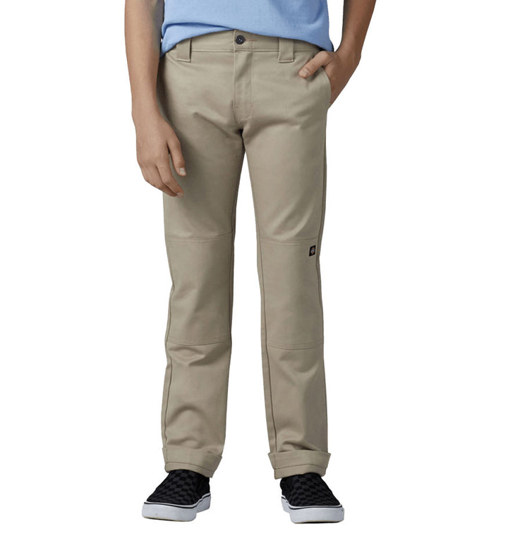 Khaki Dickies Boys’ FLEX Skinny Fit Double Knee Pants