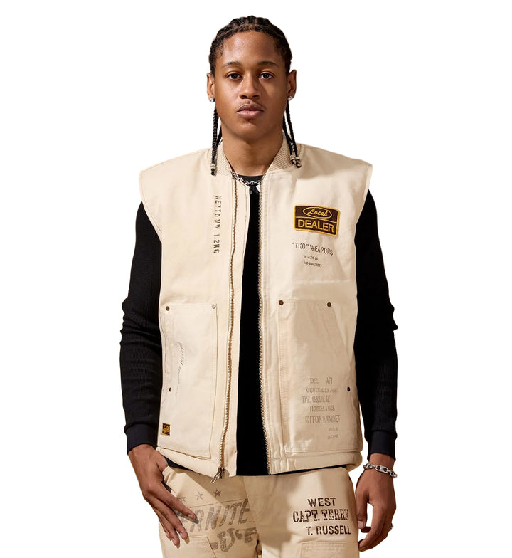 Jordan Craig Local Dealer Duck Canvas Vest Natural RE91775VAY | Pro Feet