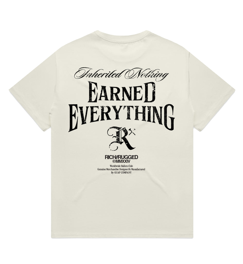 Rich & Rugged Reign Heavyweight T-Shirt Ecru REHREN-ECR | Pro Feet