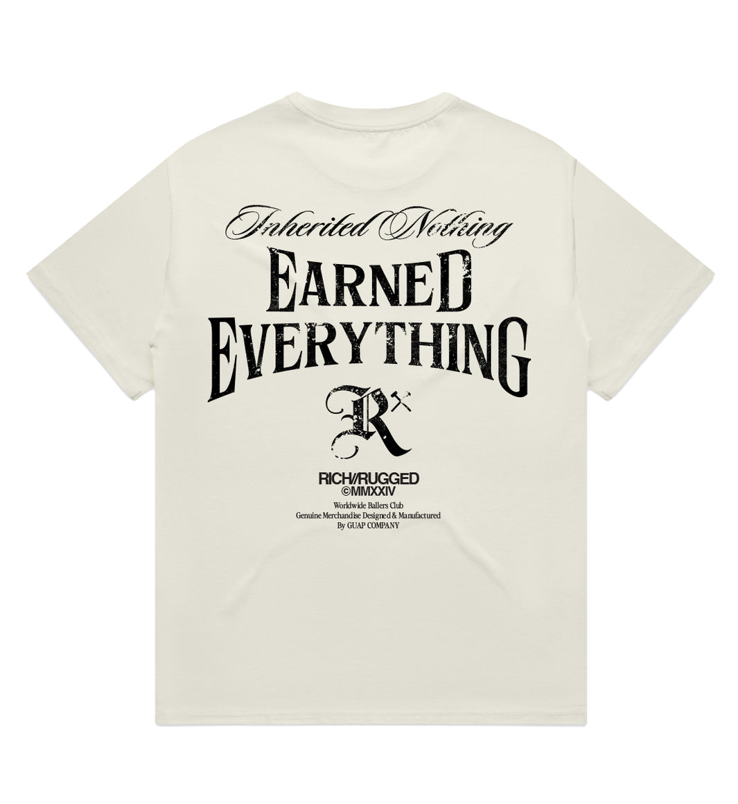 Rich &amp; Rugged Reign Heavyweight T-Shirt Ecru REHREN-ECR | Pro Feet