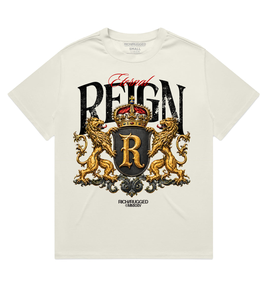 Rich &amp; Rugged Reign Heavyweight T-Shirt Ecru REHREN-ECR | Pro Feet