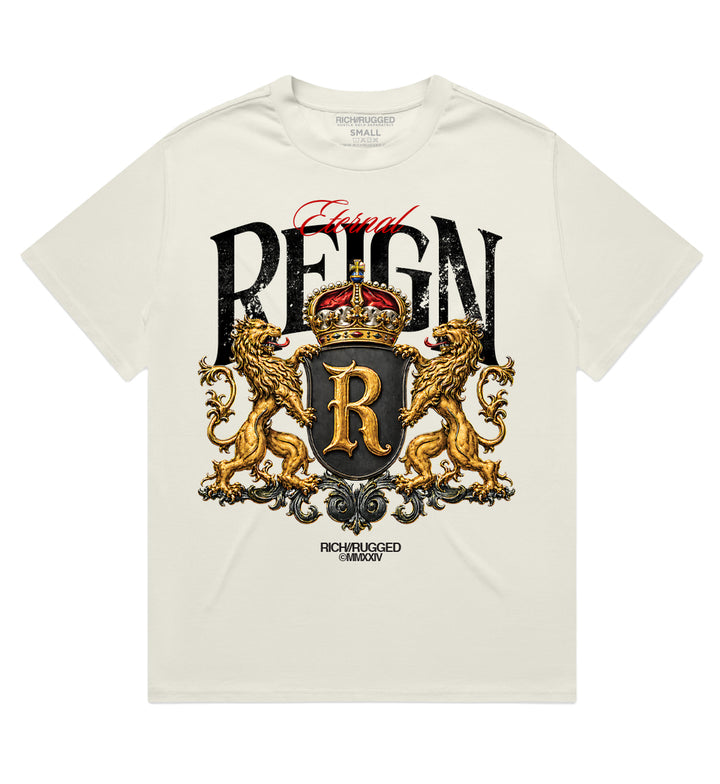 Rich &amp; Rugged Reign Heavyweight T-Shirt Ecru REHREN-ECR | Pro Feet