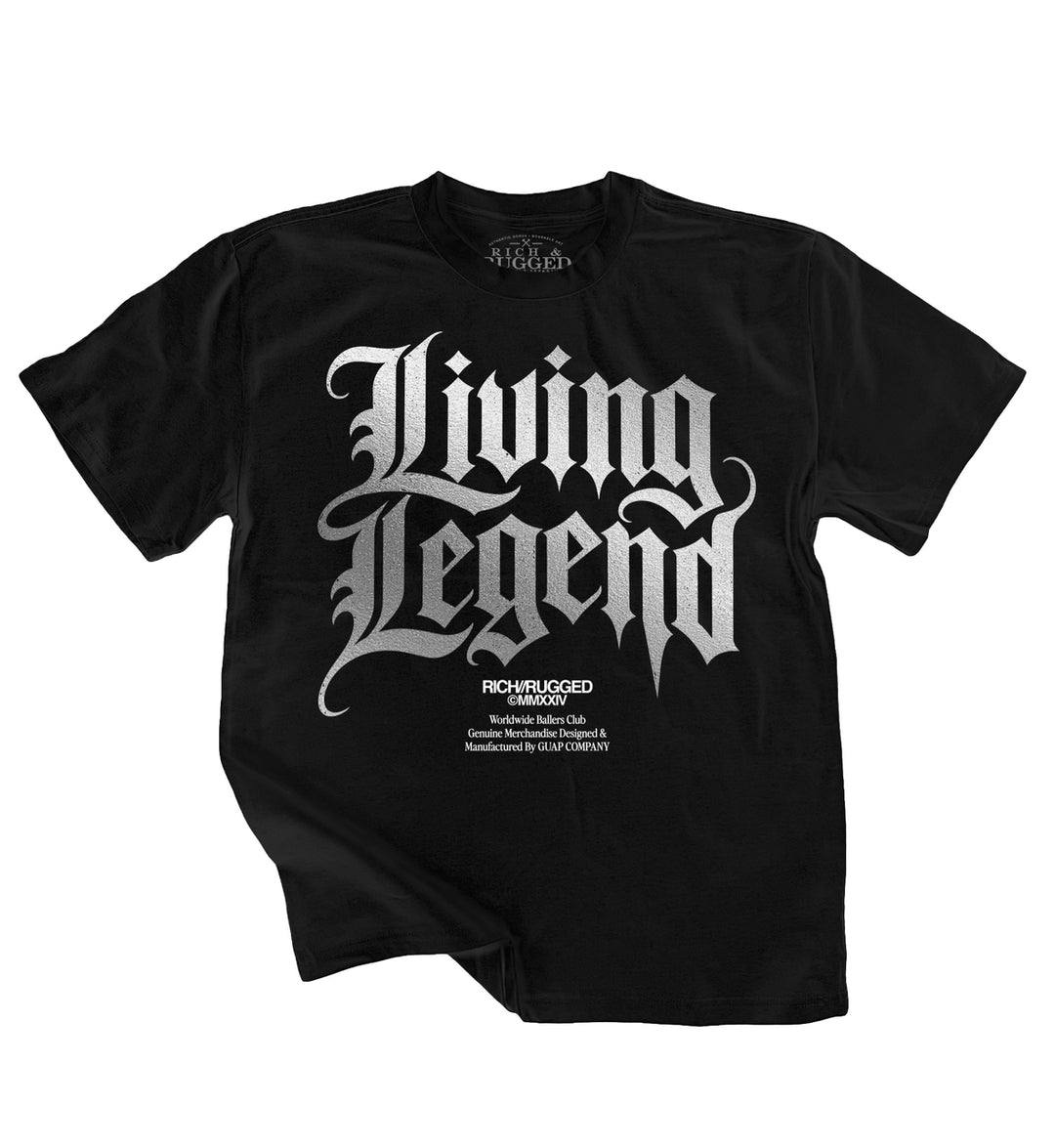 Rich &amp; Rugged Living Legend T-Shirt Black RPLIL-BLK1 | Pro Feet