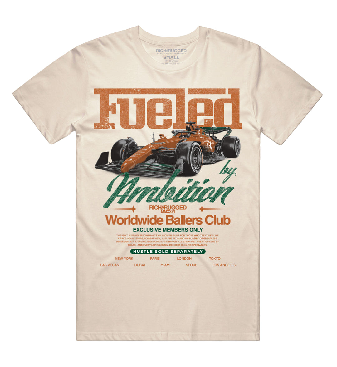 Rich &amp; Rugged Fueled T-Shirt Natural RRFUE-NAT1 | Pro Feet