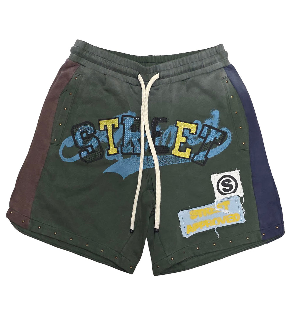 Street Approved Color Block Short Green (SASH102) | Pro Feet