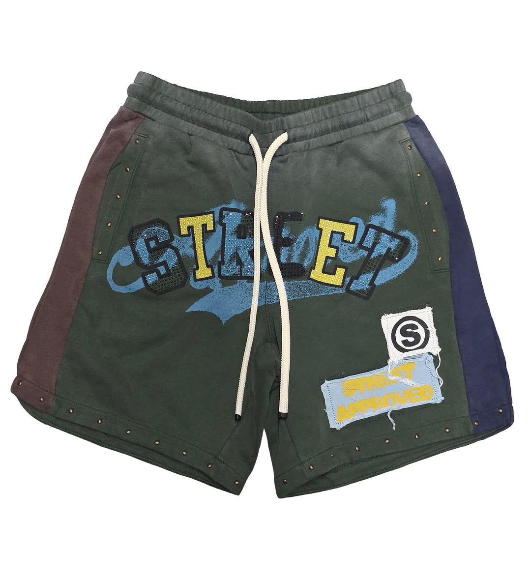 Street Approved Color Block Short Green (SASH102) | Pro Feet