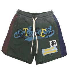 Street Approved Color Block Short Green (SASH102) | Pro Feet