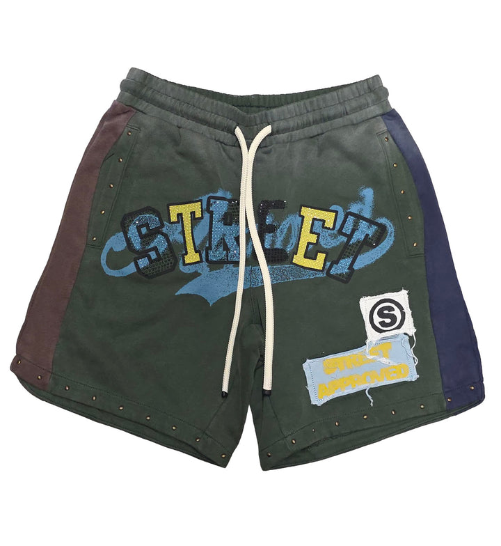 Street Approved Color Block Short Green (SASH102) | Pro Feet
