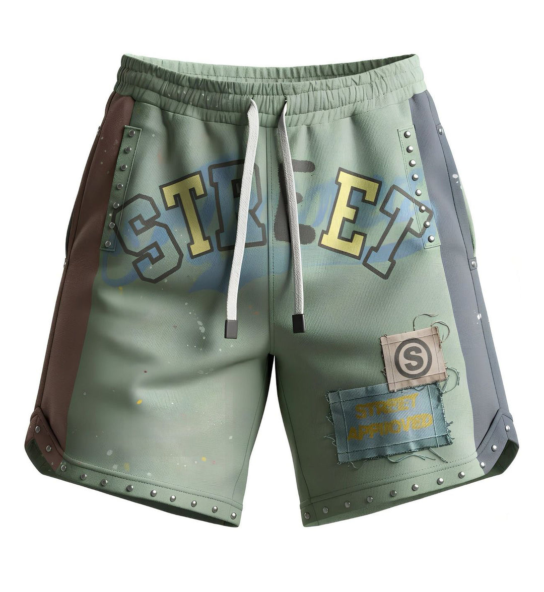 Street Approved Color Block Short Green (SASH102) | Pro Feet