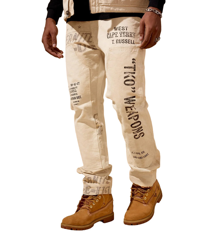 Jordan Craig Xavier Duck Canvas Carpenter Pants Natural SK591775TY | Pro Feet