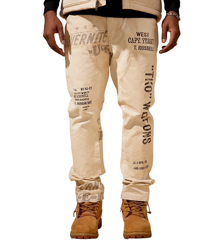 Jordan Craig Xavier Duck Canvas Carpenter Pants Natural SK591775TY | Pro Feet