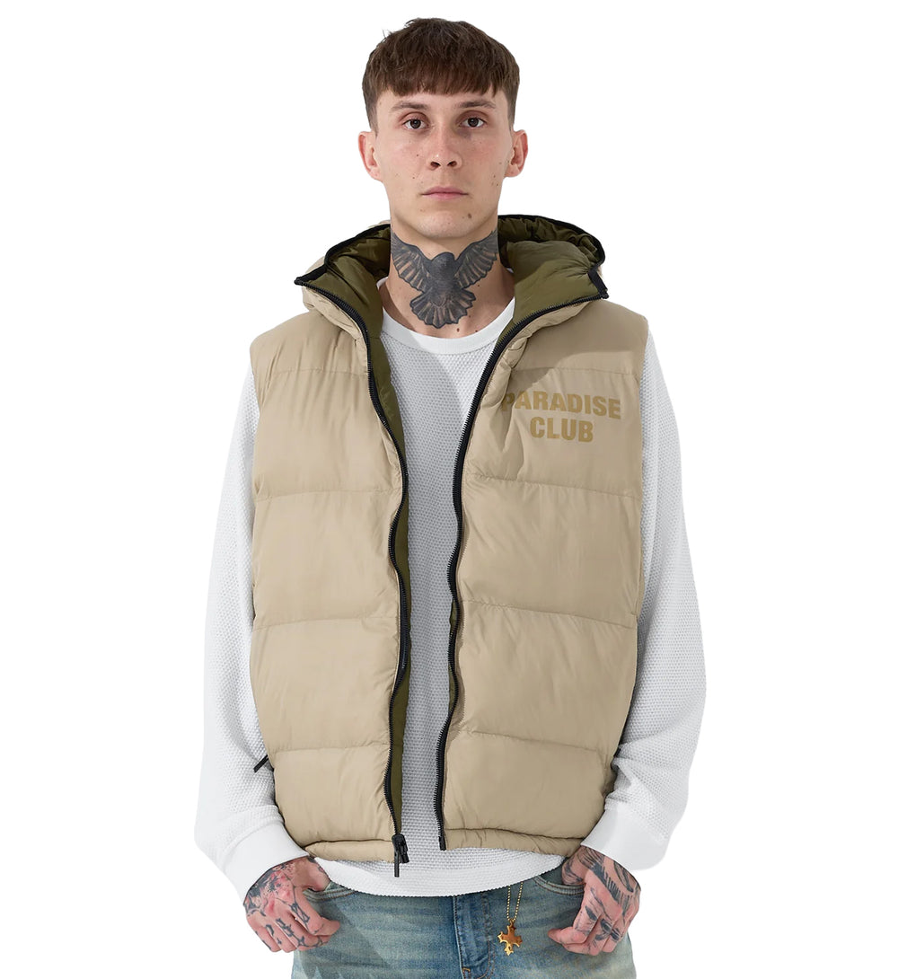 See You In Paradise Divine Puffer Vest Olive SP9385VIP | Pro Feet