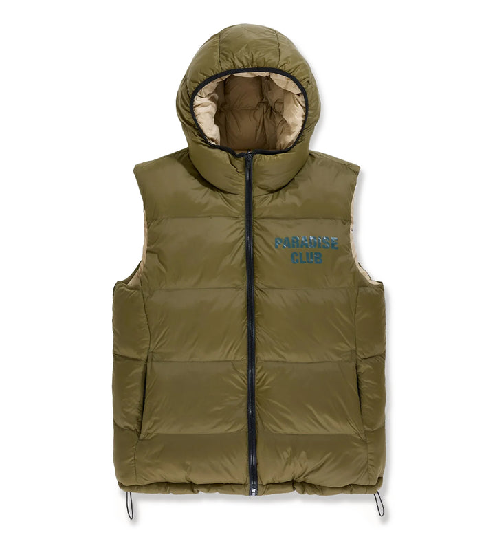 See You In Paradise Divine Puffer Vest Olive SP9385VIP | Pro Feet