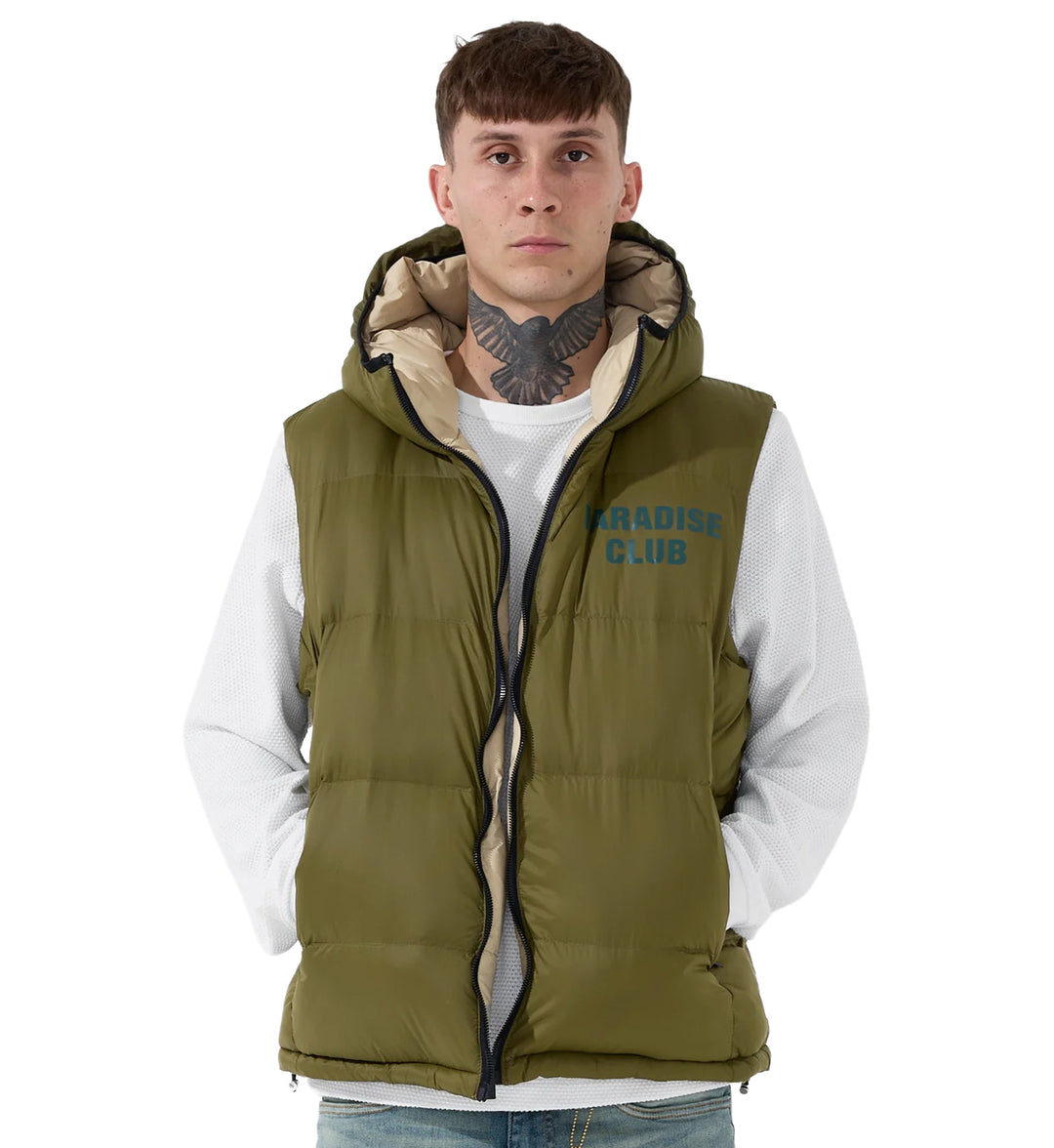 See You In Paradise Divine Puffer Vest Olive SP9385VIP | Pro Feet