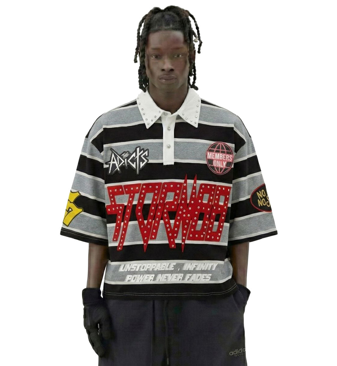 Love to Kleep Knit Patchwork Polo
