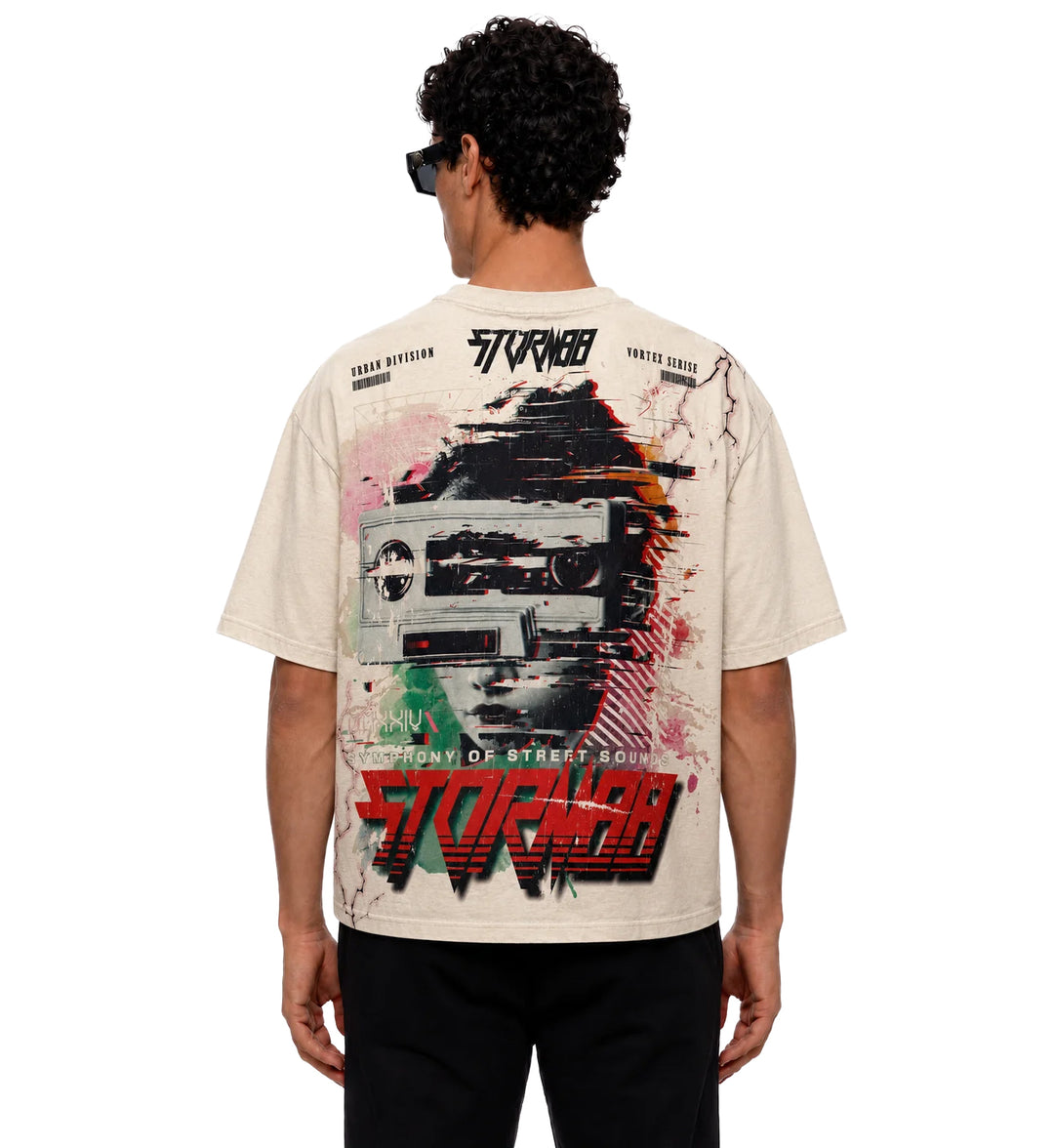 Kleep SOLANO Short Sleeve Regular Graphic Fit Tee Light Khaki Wash ST8-015 | Pro Feet