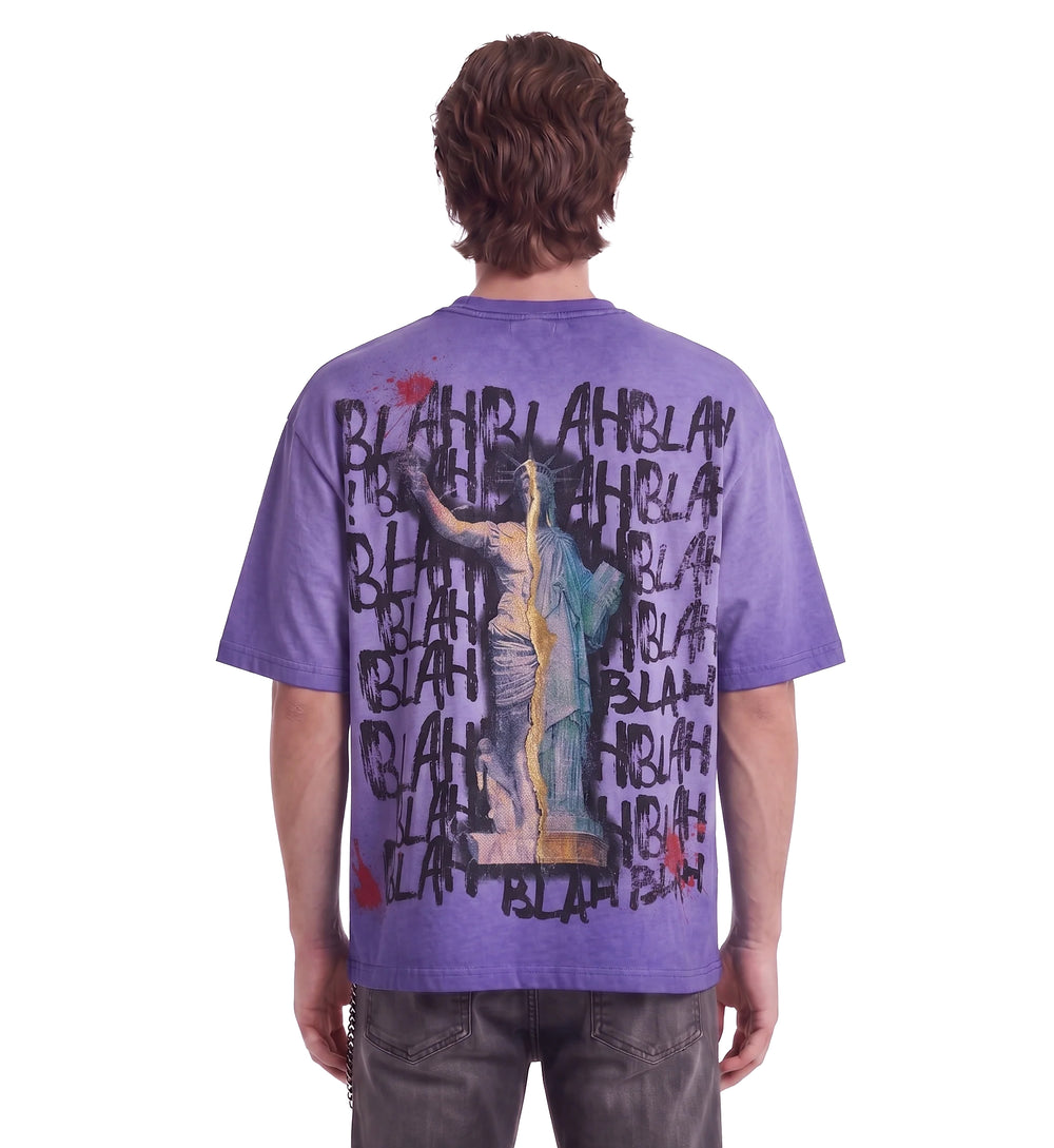 Kleep Leona Short Sleeve Regular Graphic Fit Tee Light Lavender Washed ST8-019 | Pro Feet