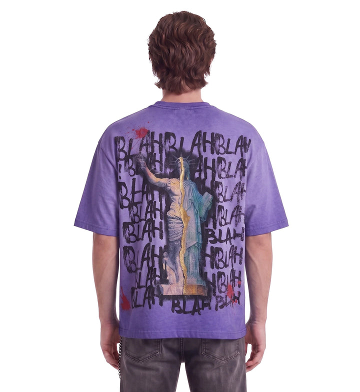 Kleep Leona Short Sleeve Regular Graphic Fit Tee Light Lavender Washed ST8-019 | Pro Feet