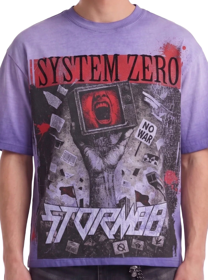 Kleep Leona Short Sleeve Regular Graphic Fit Tee Light Lavender Washed ST8-019 | Pro Feet