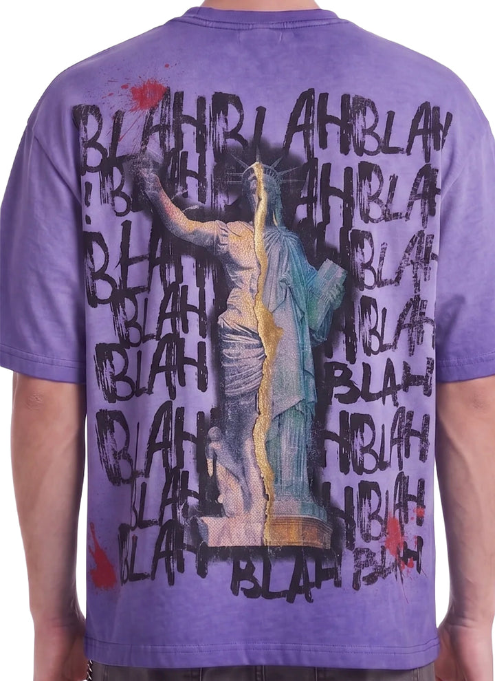 Kleep Leona Short Sleeve Regular Graphic Fit Tee Light Lavender Washed ST8-019 | Pro Feet