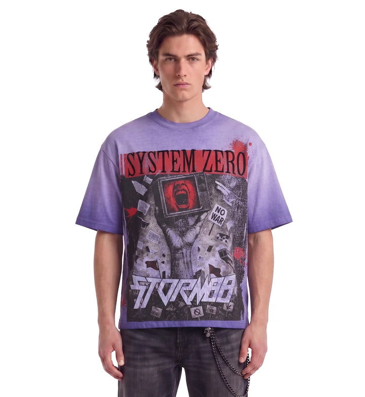 Kleep Leona Short Sleeve Regular Graphic Fit Tee Light Lavender Washed ST8-019 | Pro Feet