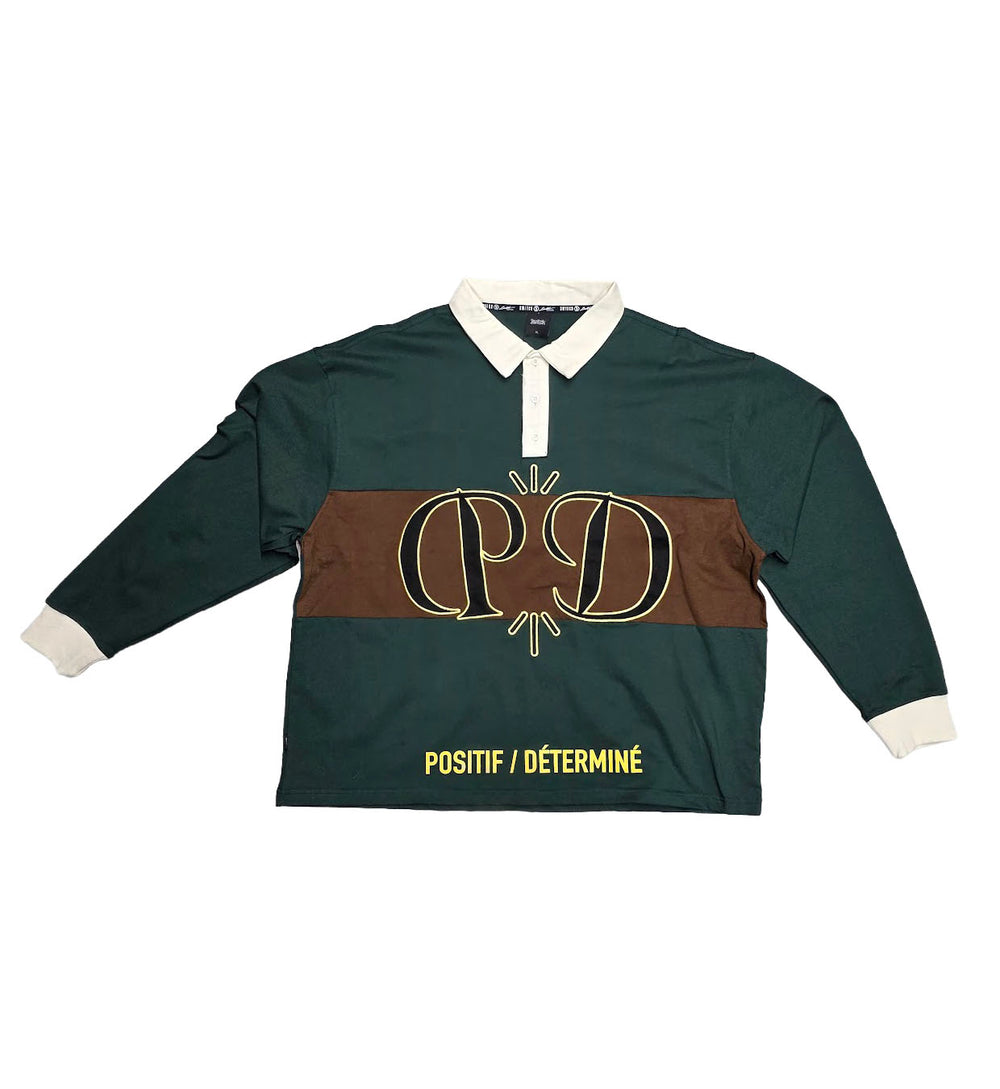 Switch Long Sleeve Rugby Polo Hunter Green SW6059 | Pro Feet