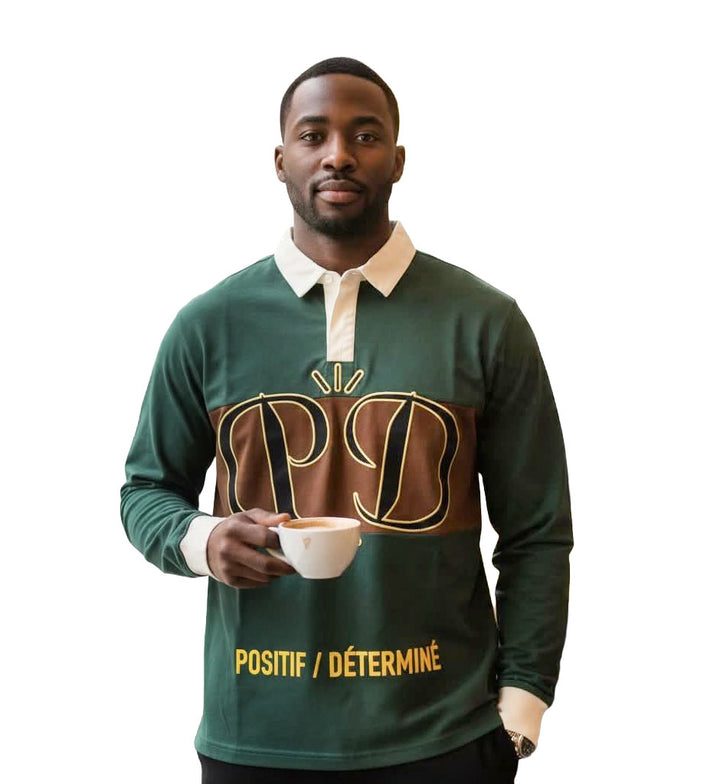 Switch Long Sleeve Rugby Polo Hunter Green SW6059 | Pro Feet