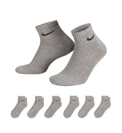 Nike Everyday Cushioned Training Ankle Socks “Carbon Heather/Black” (SX7669-064)
