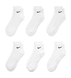 Nike Everyday Cushioned Training Ankle Socks (6 Pairs) “White/Black” (SX7669-100)