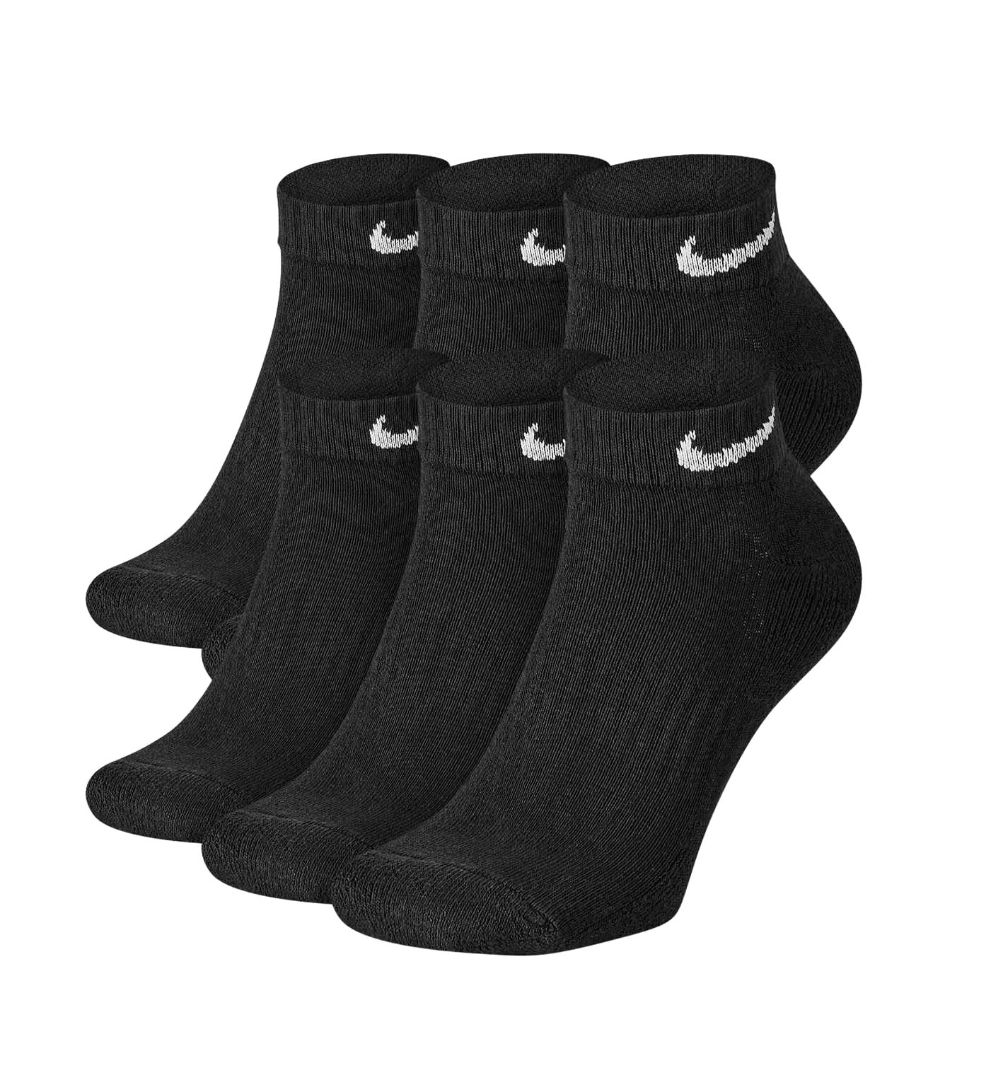 Nike Everyday Cushioned Training Low Socks (6 Pairs) “Black/White” (SX7672-010)