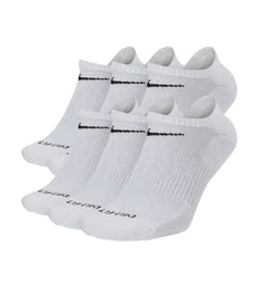 Nike Everyday Plus Cushioned Training No-Show Socks (6 Pairs) “White” (SX7675-100)