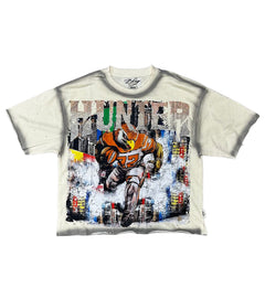 BKYS Hunter F-Terry Cropped T-Shirt | Black & Off White (T1402)