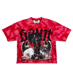 BKYS SAINT Double Side Cropped T-Shirt Red T1479 | Pro Feet