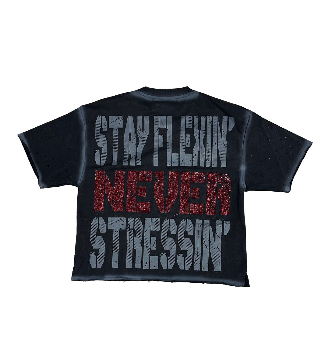COLD F-Terry Cropped T-Shirt - Black (T1481)