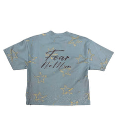 BKYS Fear No More Cropped T-Shirt Blue T1496 | Pro Feet