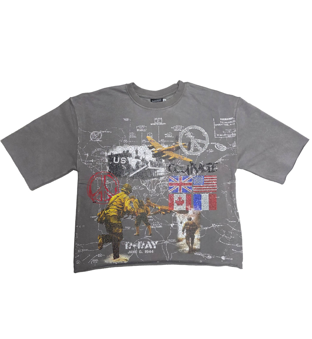 PJ Mark D-Day Courage Crop Vintage Grey (T25148-GR)